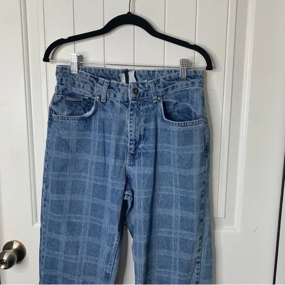 The Ragged Priest plaid straight leg Dad jeans size 28 - Picture 7 of 11